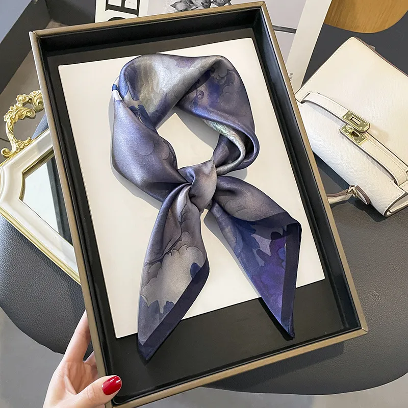70 Spring Popular Commuter Square Scarf Fashionable Artificial Silk Scarf Trendy Women's All-match Fashionable High-grade Square Scarf Wholesale display picture 14