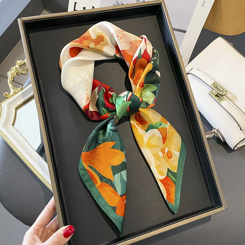 70 Spring Popular Commuter Square Scarf Fashionable Artificial Silk Scarf Trendy Women's All-match Fashionable High-grade Square Scarf Wholesale display picture 15