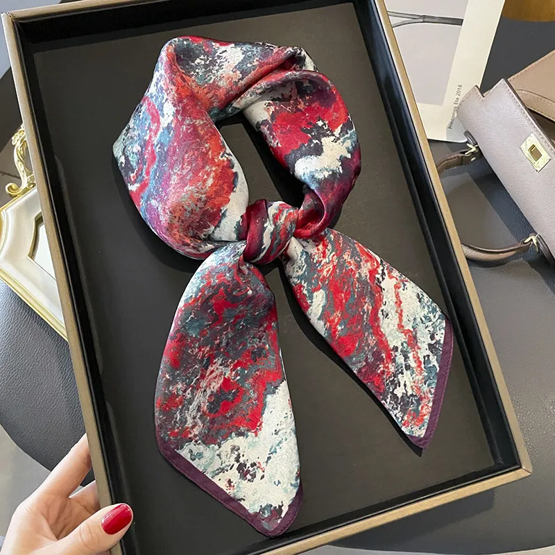 70 Spring Popular Commuter Square Scarf Fashionable Artificial Silk Scarf Trendy Women's All-match Fashionable High-grade Square Scarf Wholesale display picture 18