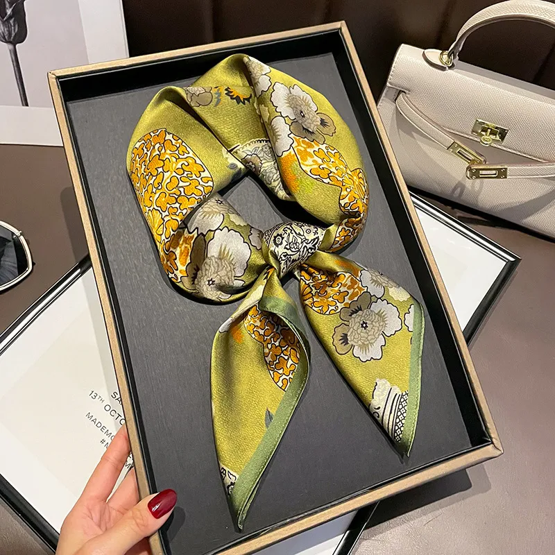 70 Spring Popular Commuter Square Scarf Fashionable Artificial Silk Scarf Trendy Women's All-match Fashionable High-grade Square Scarf Wholesale display picture 33