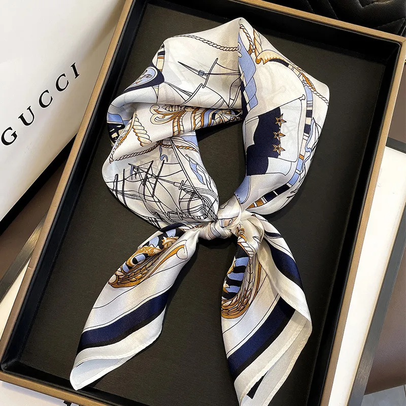 70 Spring Popular Commuter Square Scarf Fashionable Artificial Silk Scarf Trendy Women's All-match Fashionable High-grade Square Scarf Wholesale display picture 35