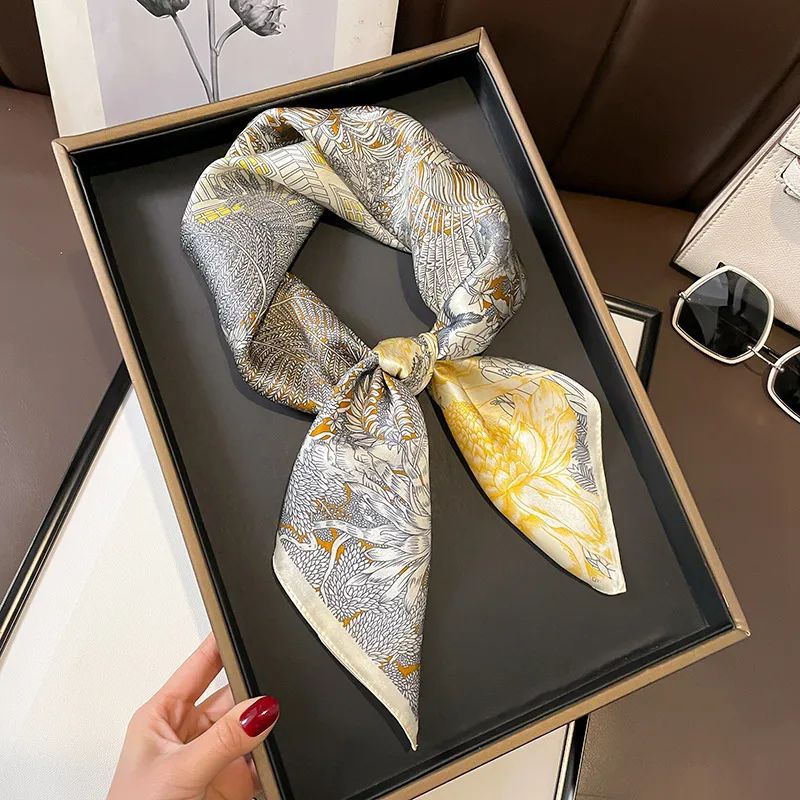 70 Spring Popular Commuter Square Scarf Fashionable Artificial Silk Scarf Trendy Women's All-match Fashionable High-grade Square Scarf Wholesale display picture 36