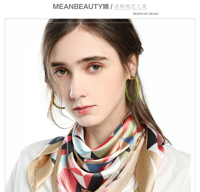 Imitation Silk 70 Small Square Versatile Spring And Autumn Thin Fashion Summer Silk Scarf Ribbon Scarf Wholesale High Sense Scarf display picture 1
