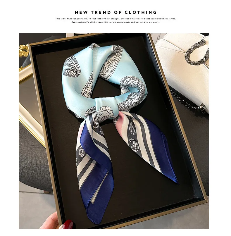 Style Hot Diagonal Ribbon  Ol Artificial Silk Plaid Long Silk Scarf Scarf Factory Wholesale display picture 11
