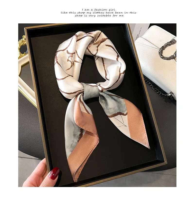 Style Hot Diagonal Ribbon  Ol Artificial Silk Plaid Long Silk Scarf Scarf Factory Wholesale display picture 13