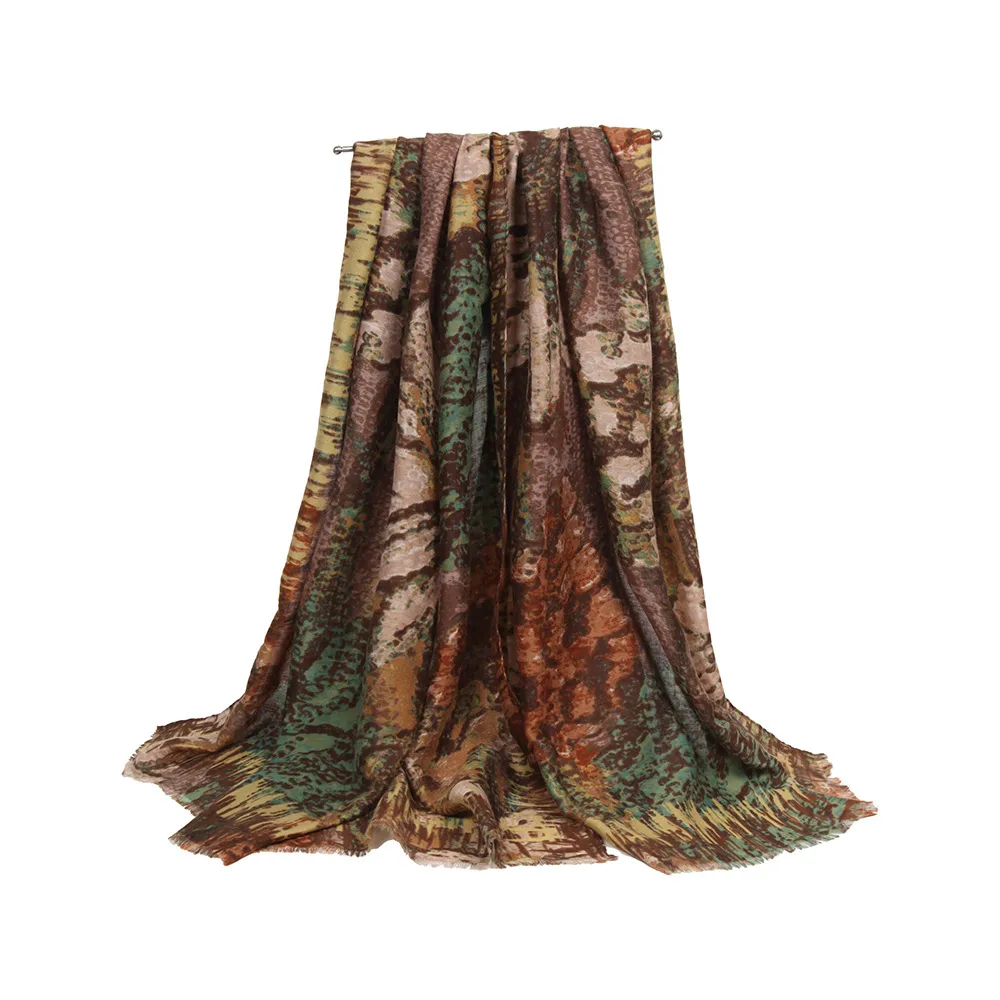 Satin Scarf Shawl Women's Autumn And Winter High-end  New French All-match Women's Scarf display picture 7