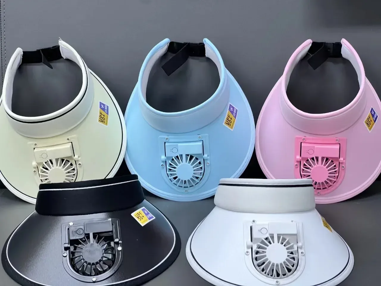 Summer New Fan Hat Sunshade Sunscreen Usb Charging Face-covering Women's Outdoor Empty Top Large Eaves Sun Hat Spot display picture 1