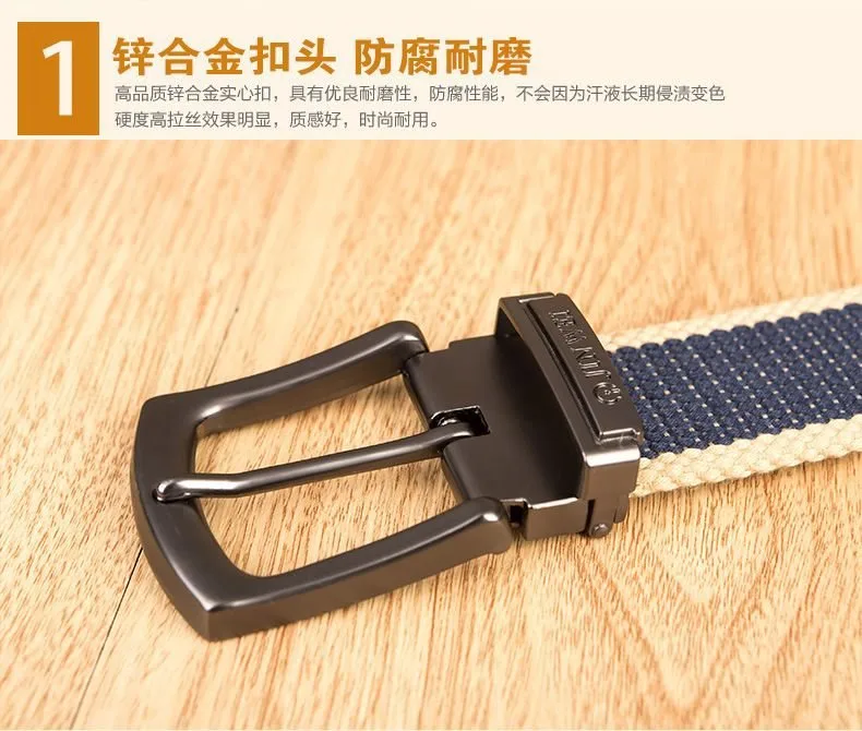 Men's Canvas Belt Men's Pin Buckle Belt New Style Casual Jeans For Youth And Students display picture 3