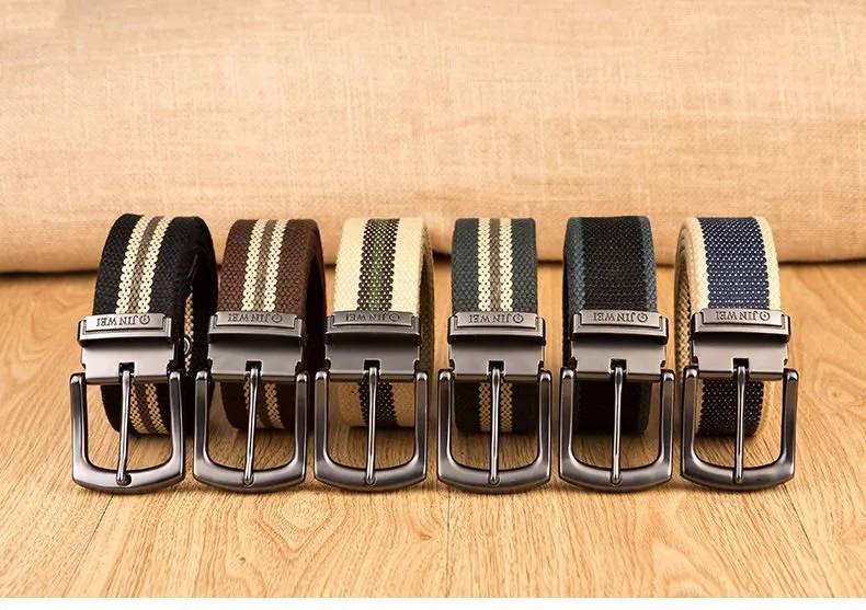 Men's Canvas Belt Men's Pin Buckle Belt New Style Casual Jeans For Youth And Students display picture 13