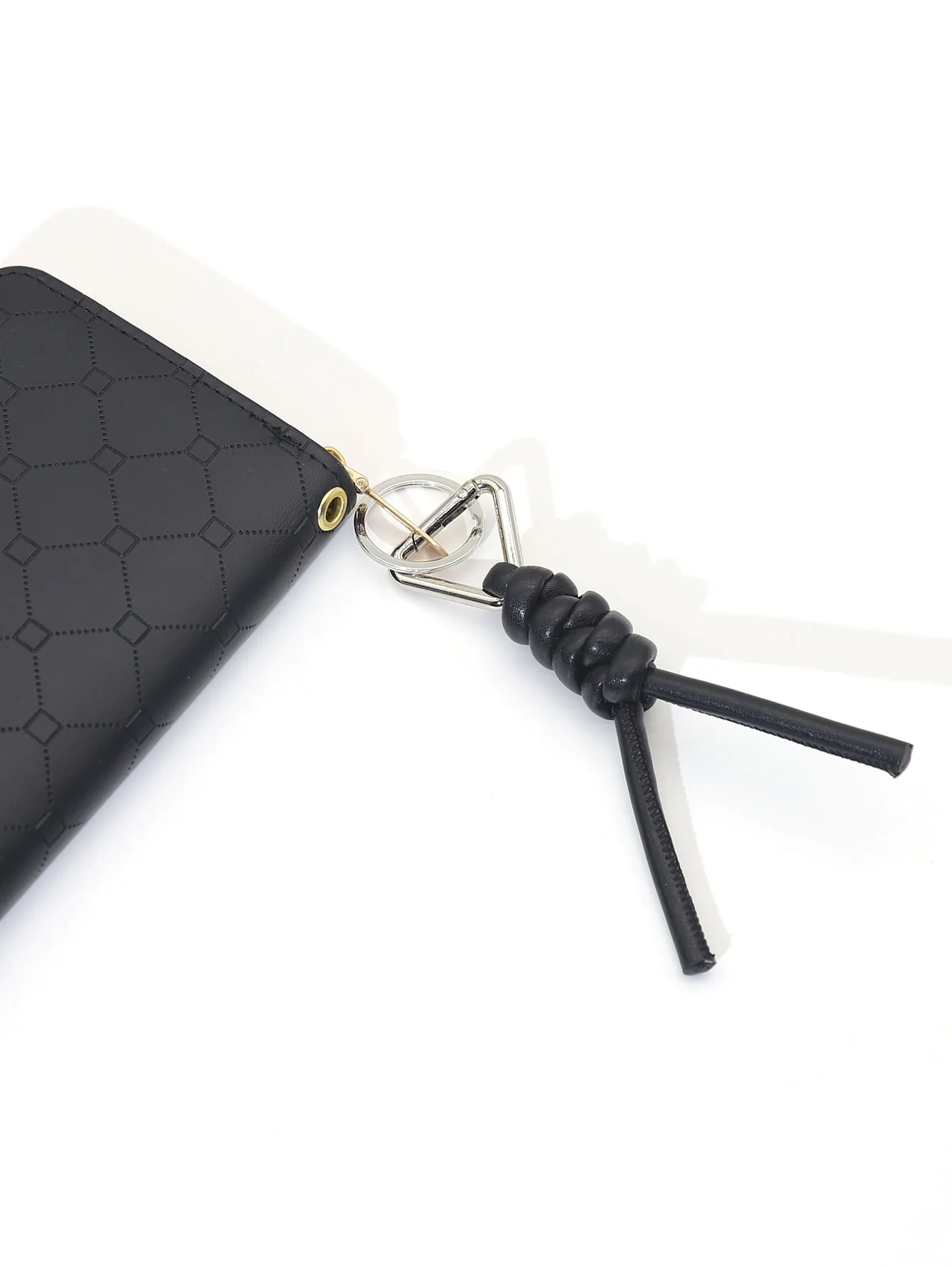 1 Piece All Seasons Pu Leather Solid Color Keychain display picture 3