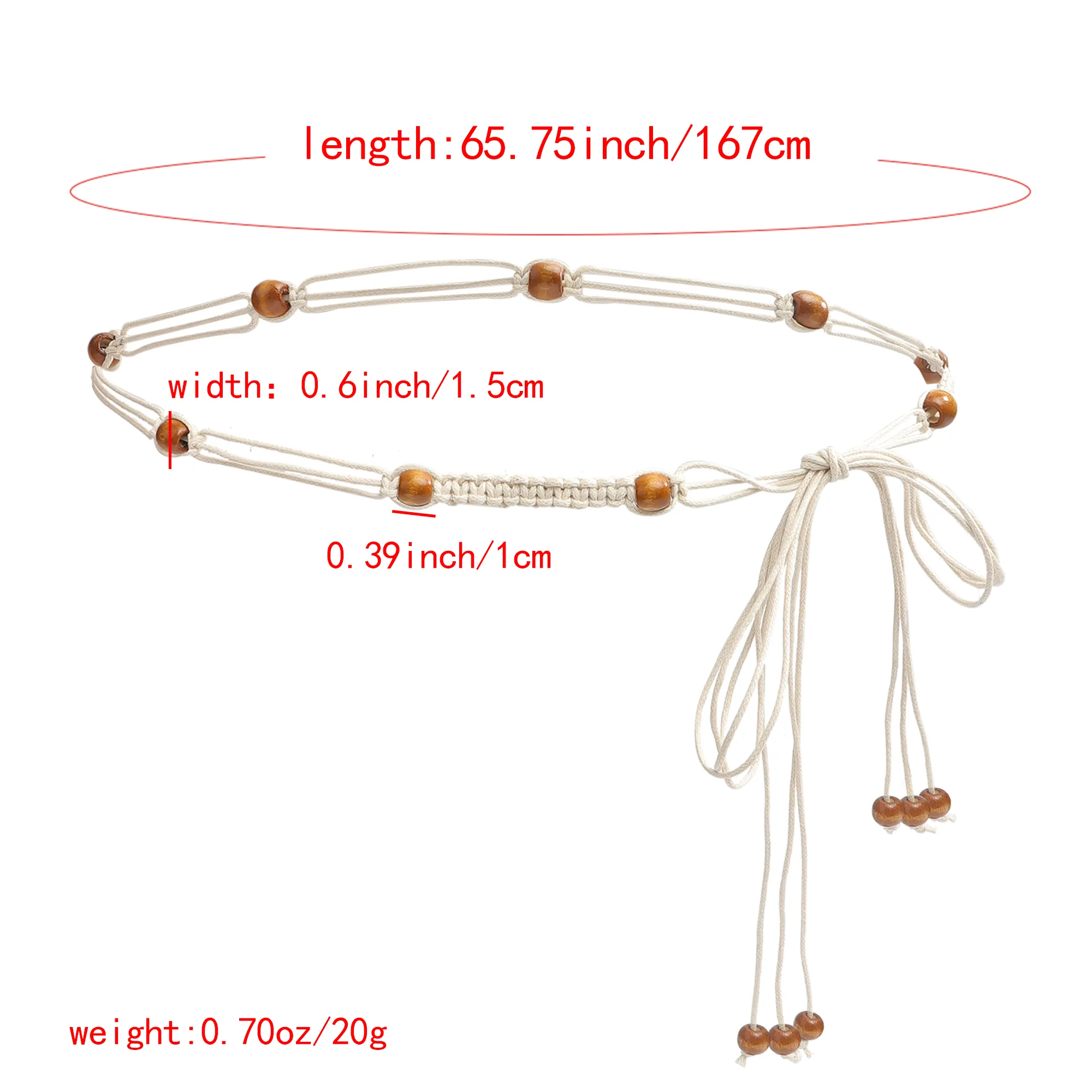 Ethnic Style Bohemian Solid Color Polyester Women's Chain Belts display picture 1