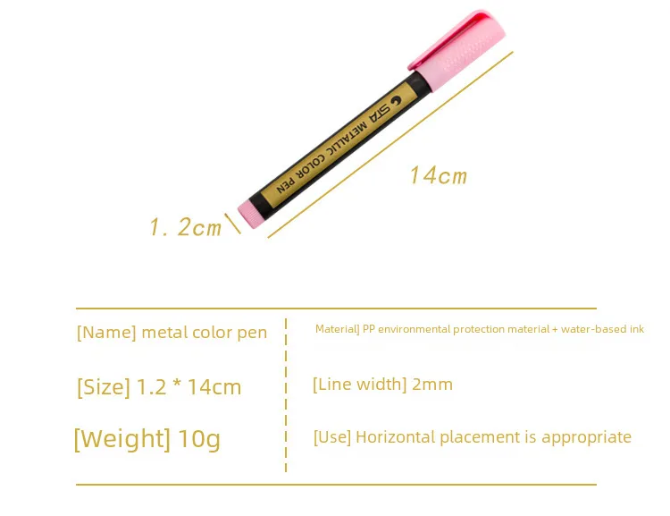 Stasta 8151 Color Metal Marker Water-based Paint Marker DIY Photo Album Hand Account Pen display picture 1
