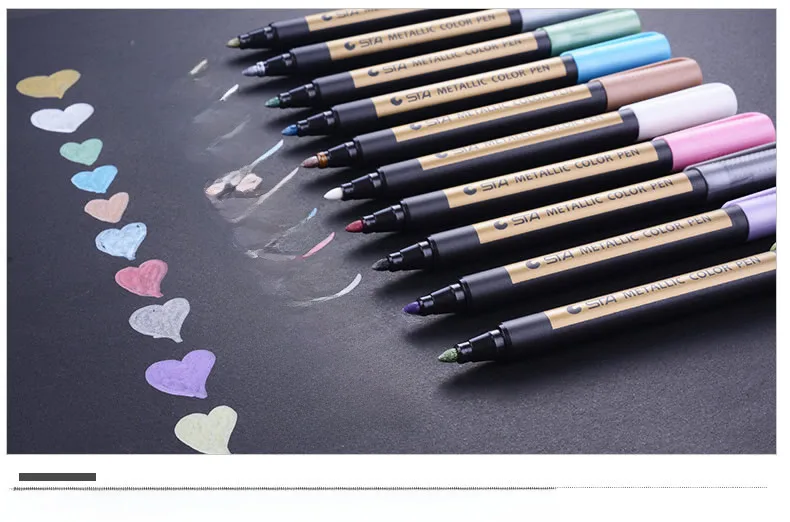 Stasta 8151 Color Metal Marker Water-based Paint Marker DIY Photo Album Hand Account Pen display picture 9