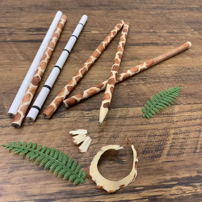 Qingmufan Hand-painted Animal Pattern Log Pencil Round Bulk HB Student Children Calligraphy Pencil display picture 6