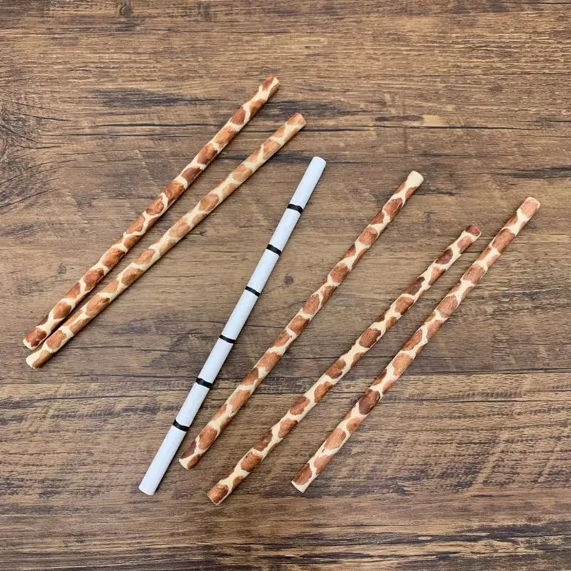 Qingmufan Hand-painted Animal Pattern Log Pencil Round Bulk HB Student Children Calligraphy Pencil display picture 8