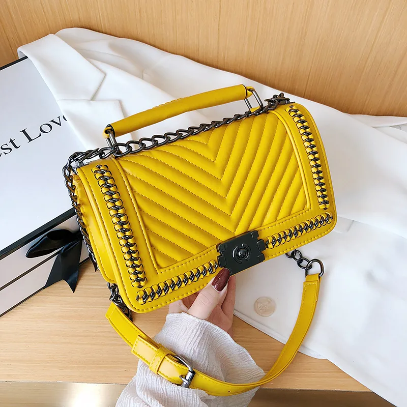 Women's Pu Leather Geometric Streetwear Square Magnetic Buckle Flip Cover Shoulder Bag display picture 2