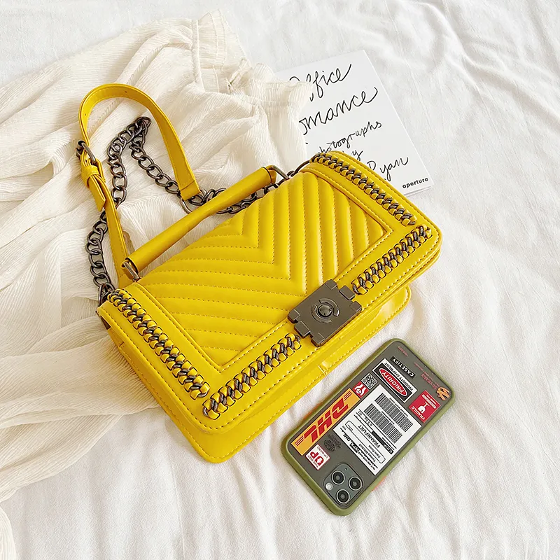 Women's Pu Leather Geometric Streetwear Square Magnetic Buckle Flip Cover Shoulder Bag display picture 13