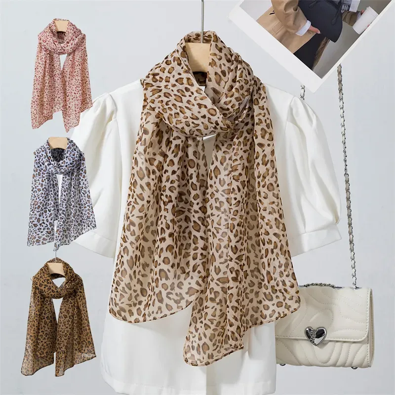 Unisex Vacation Beach Classic Style Leopard Polyester Scarf display picture 1