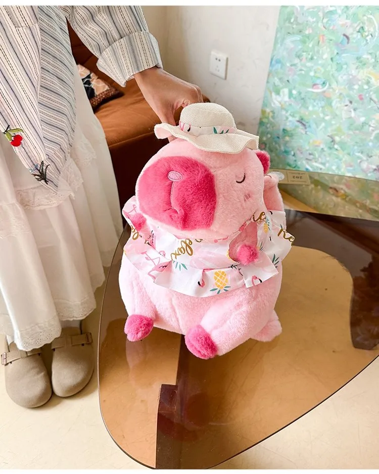 Cartoon Capybara Casual Holiday Women's Backpack display picture 12