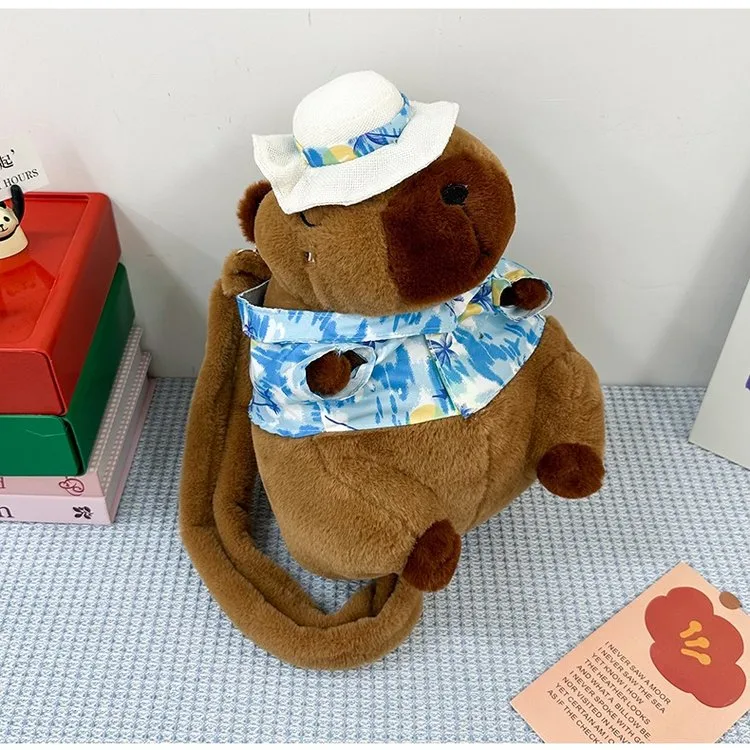 Cartoon Capybara Casual Holiday Women's Backpack display picture 21