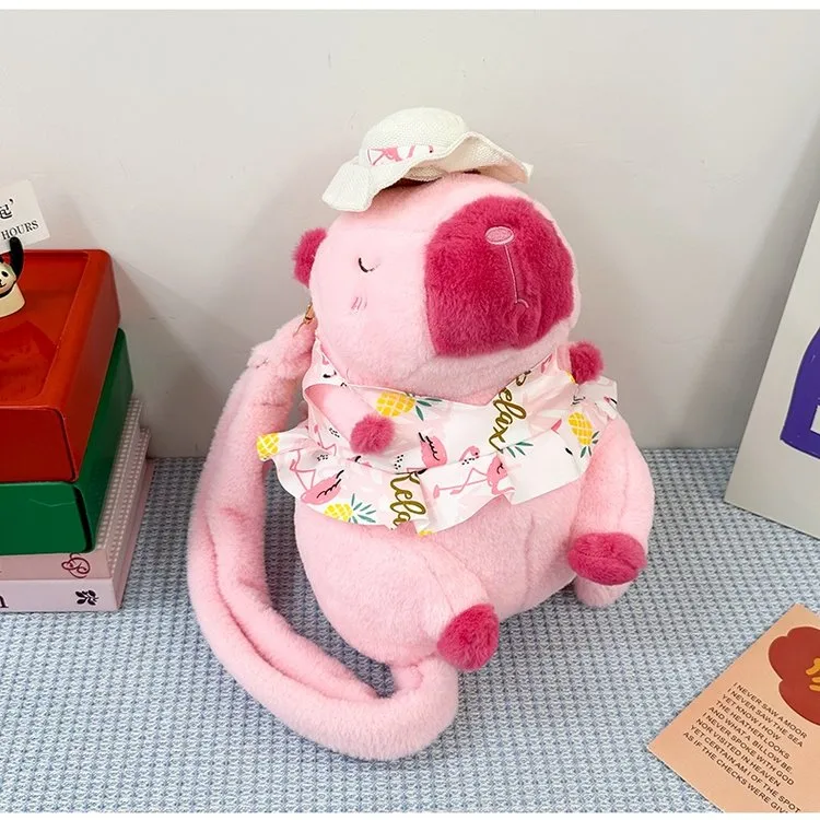 Cartoon Capybara Casual Holiday Women's Backpack display picture 13
