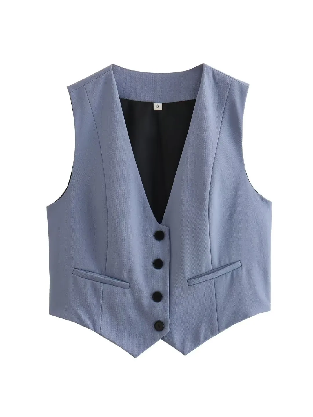 Women's Sleeveless Blazers Simple Style Classic Style Solid Color display picture 2