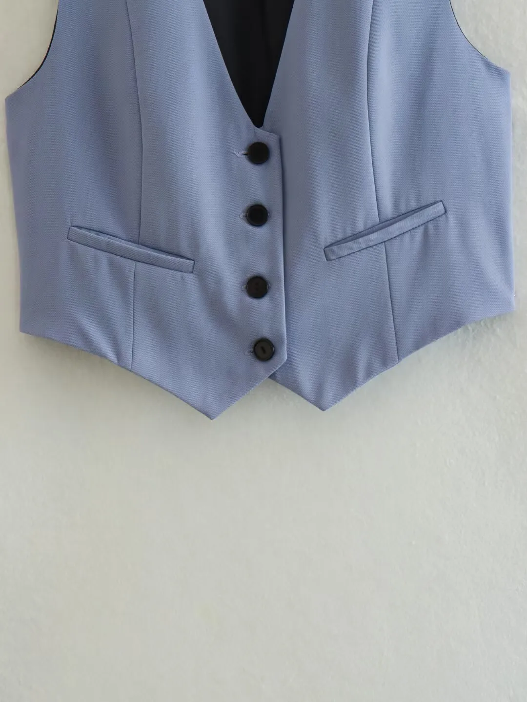 Women's Sleeveless Blazers Simple Style Classic Style Solid Color display picture 11