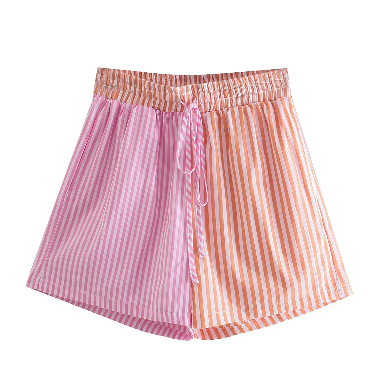 Weekend Women's Simple Style Classic Style Streetwear Stripe Polyester Shorts Co-ord Set Shorts Sets display picture 3