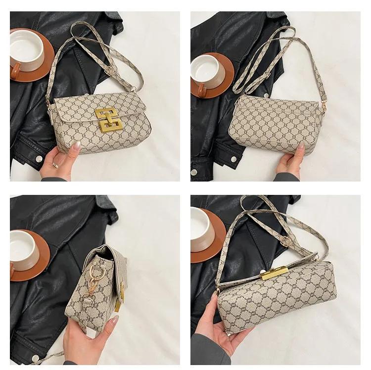 Women's Pu Leather Plaid Streetwear Square Flip Cover Shoulder Bag display picture 2