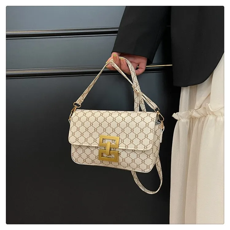 Women's Pu Leather Plaid Streetwear Square Flip Cover Shoulder Bag display picture 1