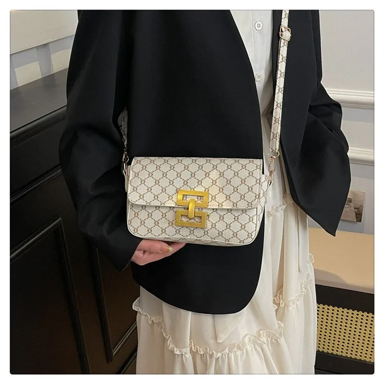 Women's Pu Leather Plaid Streetwear Square Flip Cover Shoulder Bag display picture 7