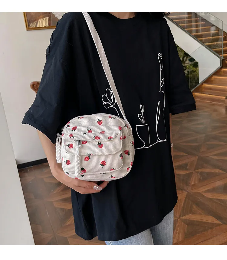 Schoolbag Female Ins New Junior High School Student Mori Style High School Student Online Influencer Cute Girl Heart Pink Strawberry Backpack display picture 1