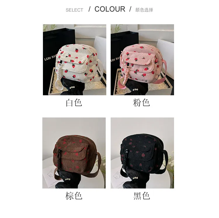 Schoolbag Female Ins New Junior High School Student Mori Style High School Student Online Influencer Cute Girl Heart Pink Strawberry Backpack display picture 2