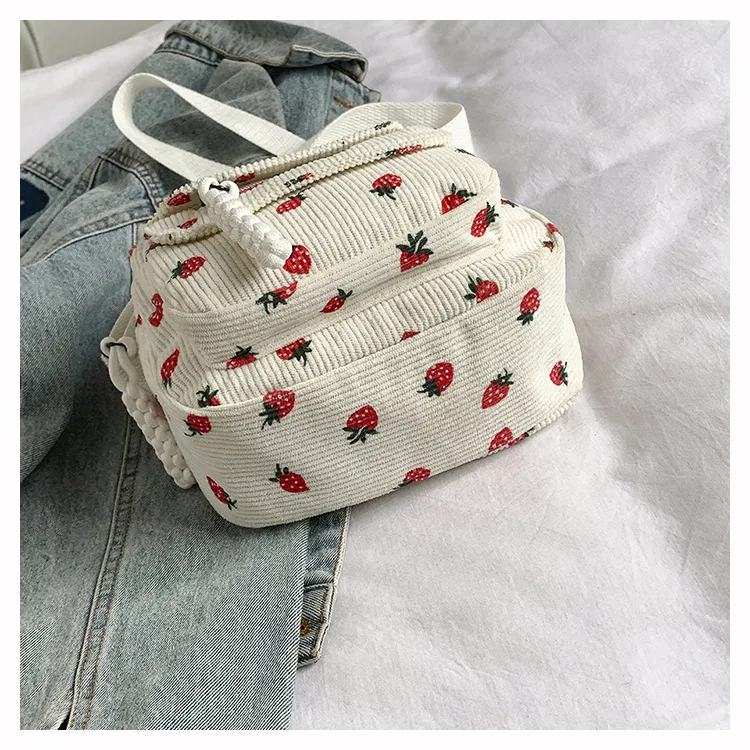 Schoolbag Female Ins New Junior High School Student Mori Style High School Student Online Influencer Cute Girl Heart Pink Strawberry Backpack display picture 4