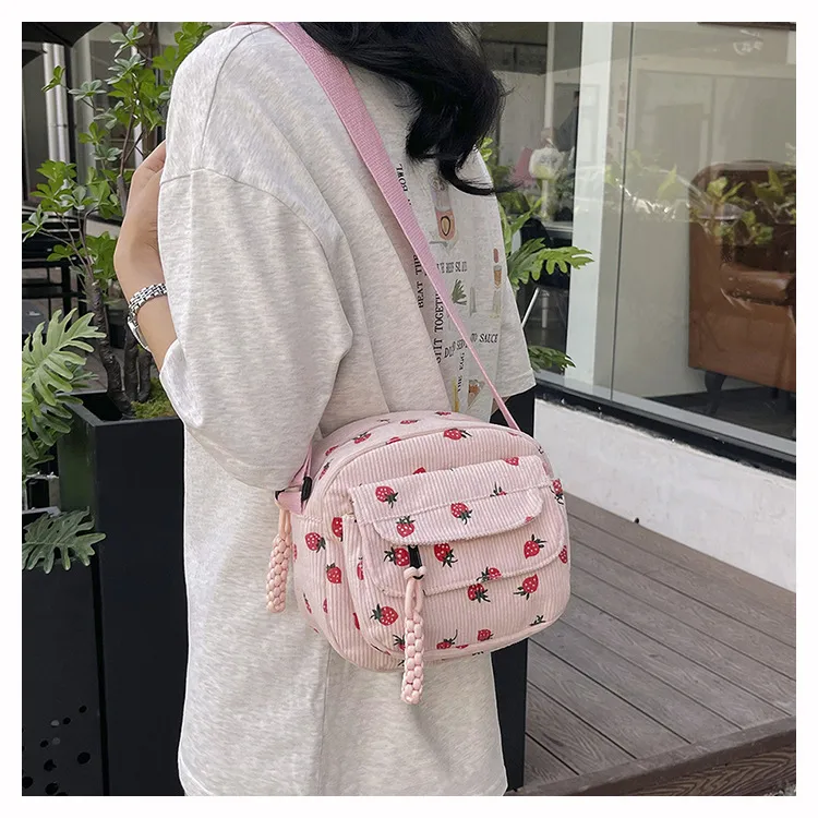 Schoolbag Female Ins New Junior High School Student Mori Style High School Student Online Influencer Cute Girl Heart Pink Strawberry Backpack display picture 14