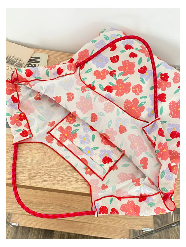 Yayu/Hyun-a Small Floral Canvas Shoulder Bag Women's Large Capacity New Ins Tote Bag Casual Bag display picture 15
