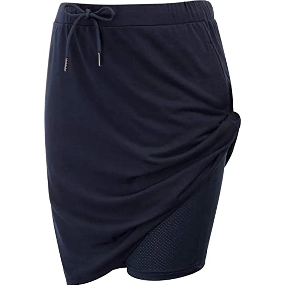 Supply Amazon  European And American Spring Summer Women's Wear Elegant Tied Solid Skirt Two-Layer Short Culottes display picture 5