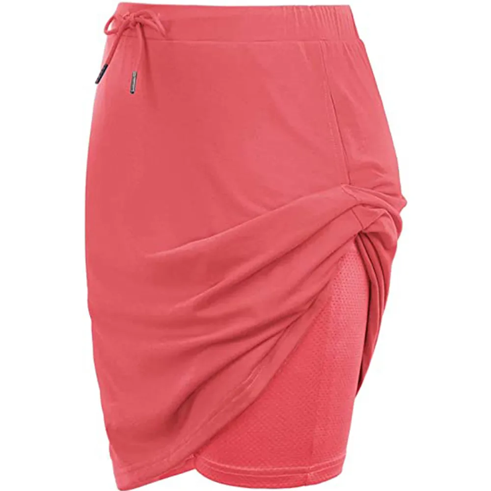 Supply Amazon  European And American Spring Summer Women's Wear Elegant Tied Solid Skirt Two-Layer Short Culottes display picture 15