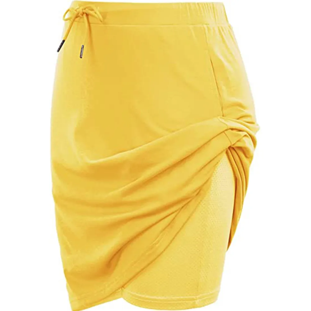 Supply Amazon  European And American Spring Summer Women's Wear Elegant Tied Solid Skirt Two-Layer Short Culottes display picture 21