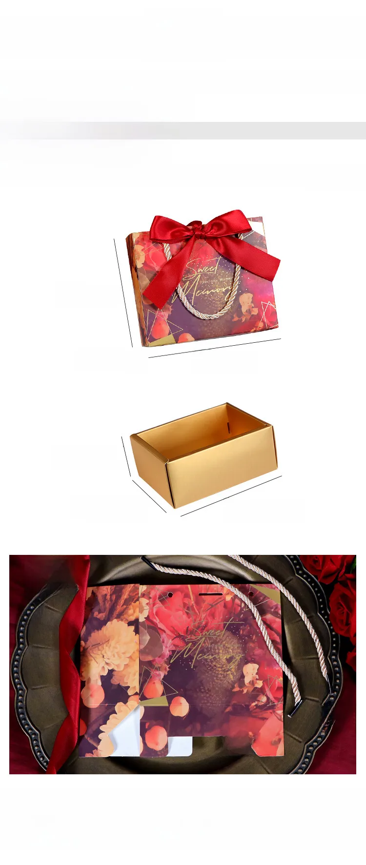 Wedding Candy Box High-end Portable Wedding Candy Box Ins Style Wedding Candy Box Empty Candy Bag display picture 2