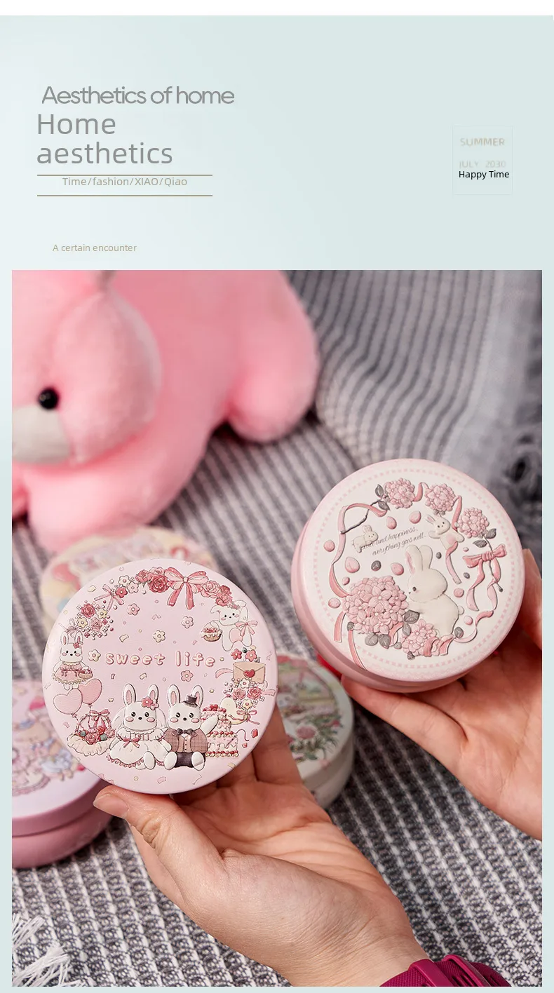 New Original Candy Box Three-dimensional Pattern Drum-shaped Jar Baby 100-day Candy Gift Box Fruit Tea Packaging Iron Box display picture 4