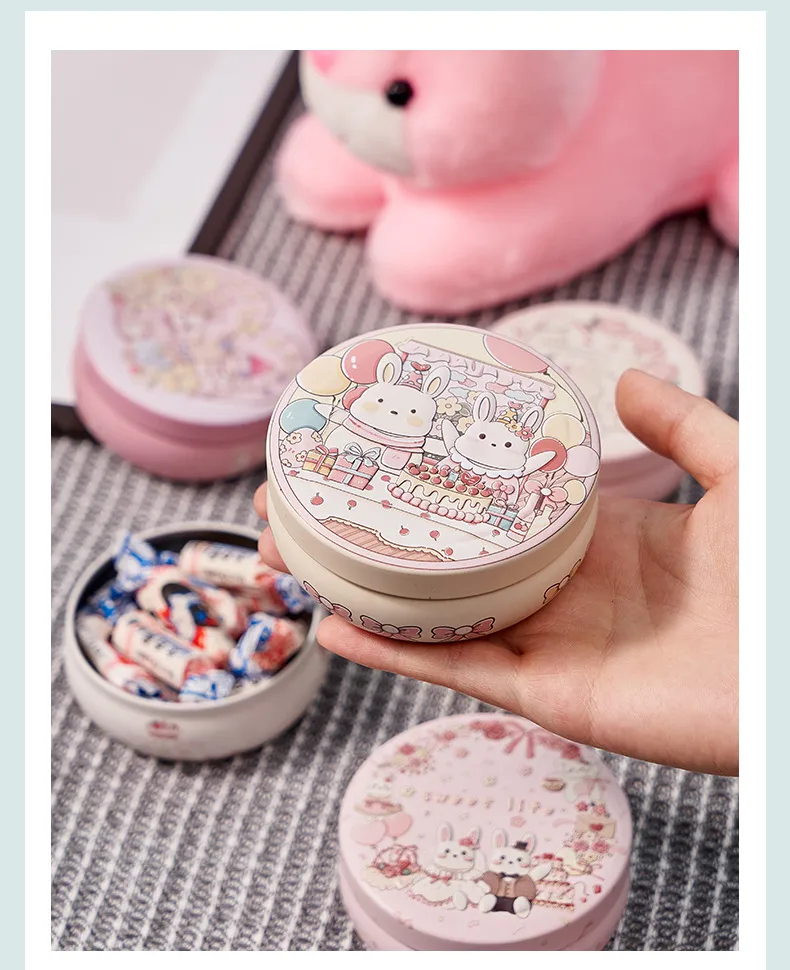 New Original Candy Box Three-dimensional Pattern Drum-shaped Jar Baby 100-day Candy Gift Box Fruit Tea Packaging Iron Box display picture 5