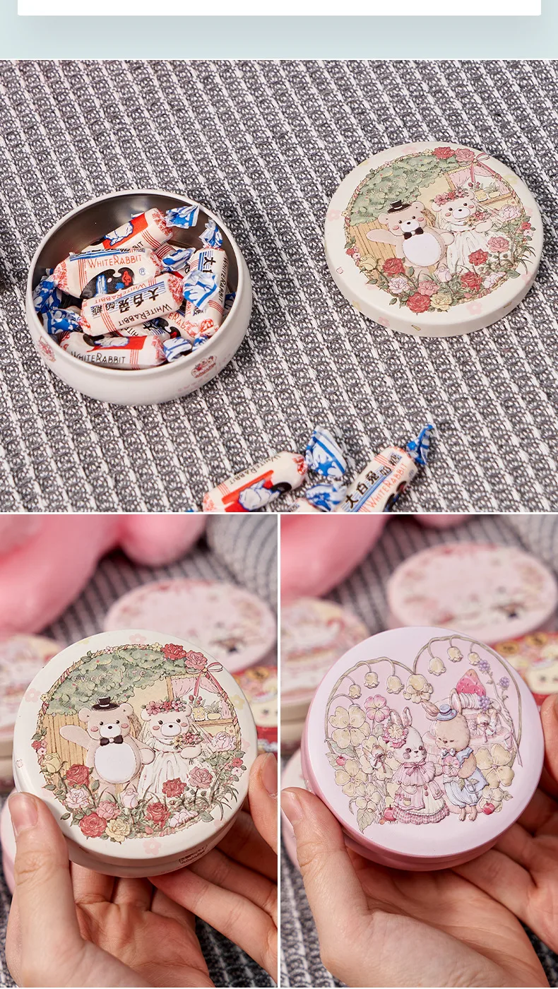 New Original Candy Box Three-dimensional Pattern Drum-shaped Jar Baby 100-day Candy Gift Box Fruit Tea Packaging Iron Box display picture 6