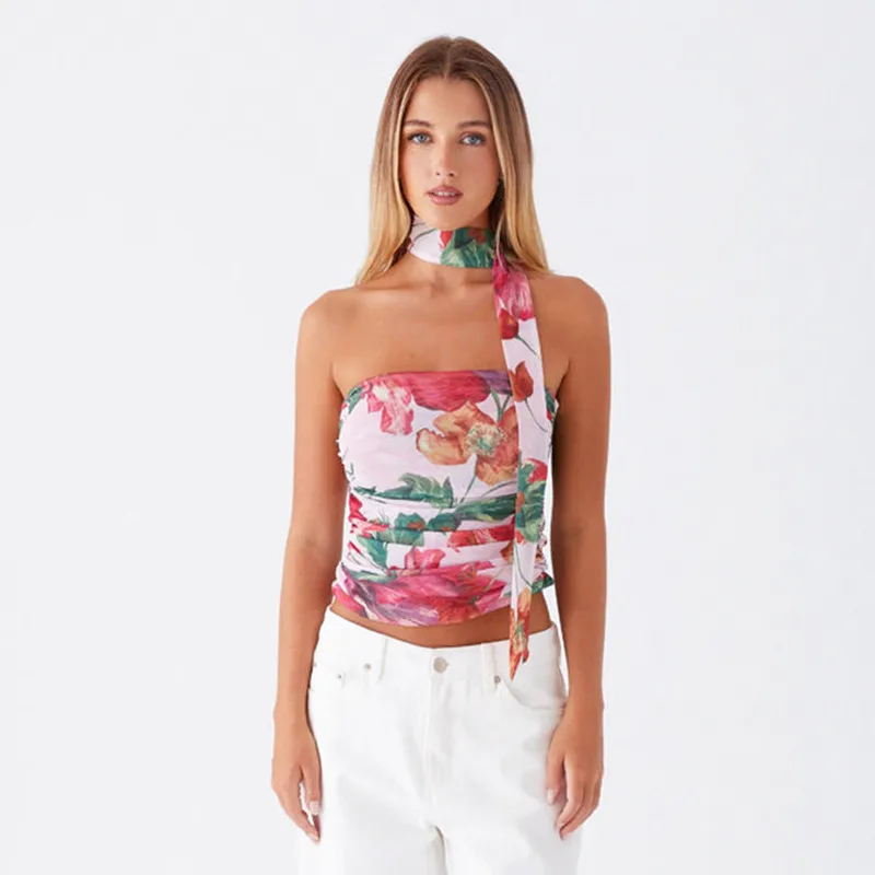 Women's Bandeau Tank Tops Streetwear 3D Effect display picture 11