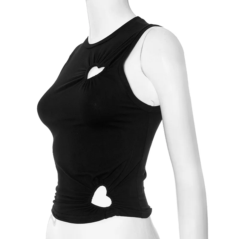 Women's T-shirt Sleeveless T-Shirts Fresh And Sweet Sweet Spicy Wind Solid Color display picture 18