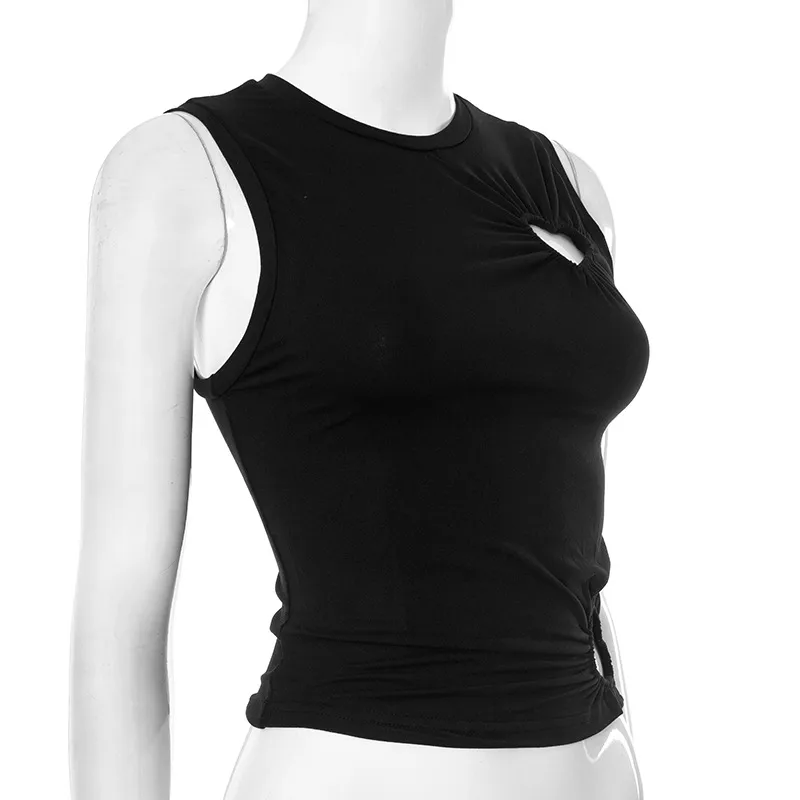 Women's T-shirt Sleeveless T-Shirts Fresh And Sweet Sweet Spicy Wind Solid Color display picture 19
