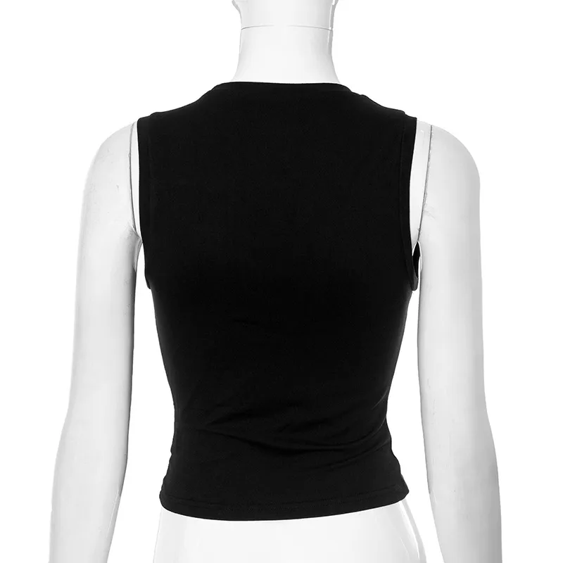 Women's T-shirt Sleeveless T-Shirts Fresh And Sweet Sweet Spicy Wind Solid Color display picture 20
