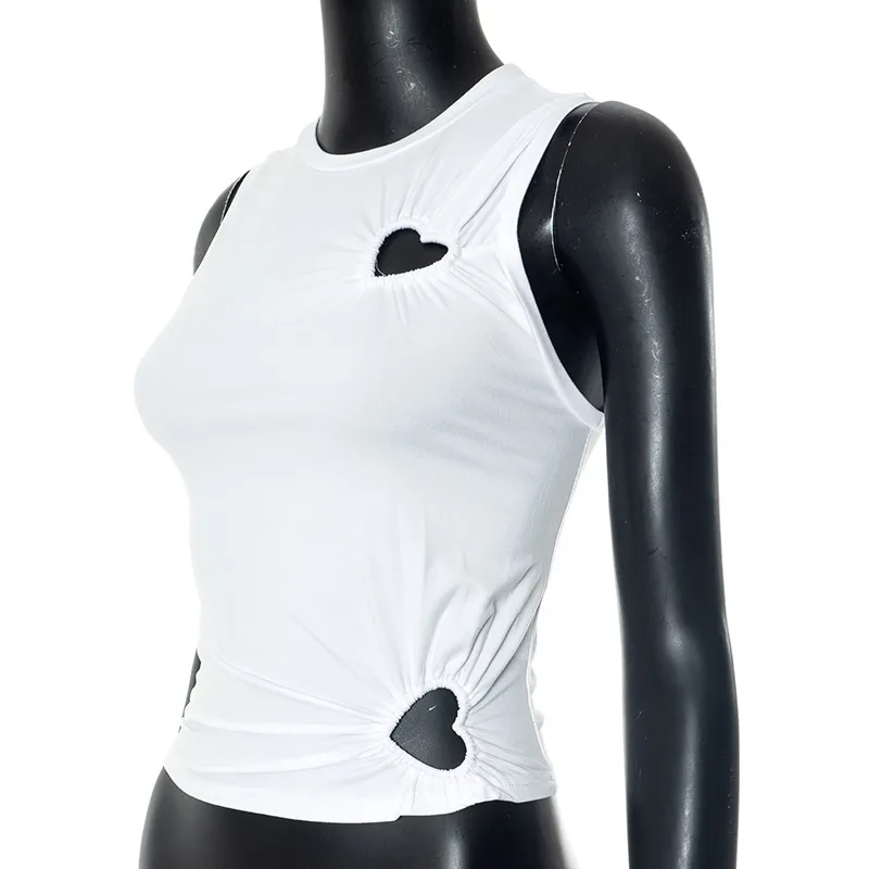 Women's T-shirt Sleeveless T-Shirts Fresh And Sweet Sweet Spicy Wind Solid Color display picture 26