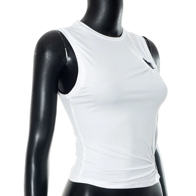 Women's T-shirt Sleeveless T-Shirts Fresh And Sweet Sweet Spicy Wind Solid Color display picture 27