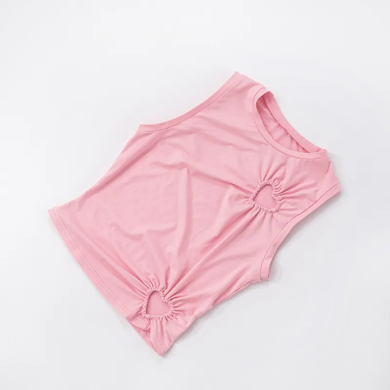 Women's T-shirt Sleeveless T-Shirts Fresh And Sweet Sweet Spicy Wind Solid Color display picture 38
